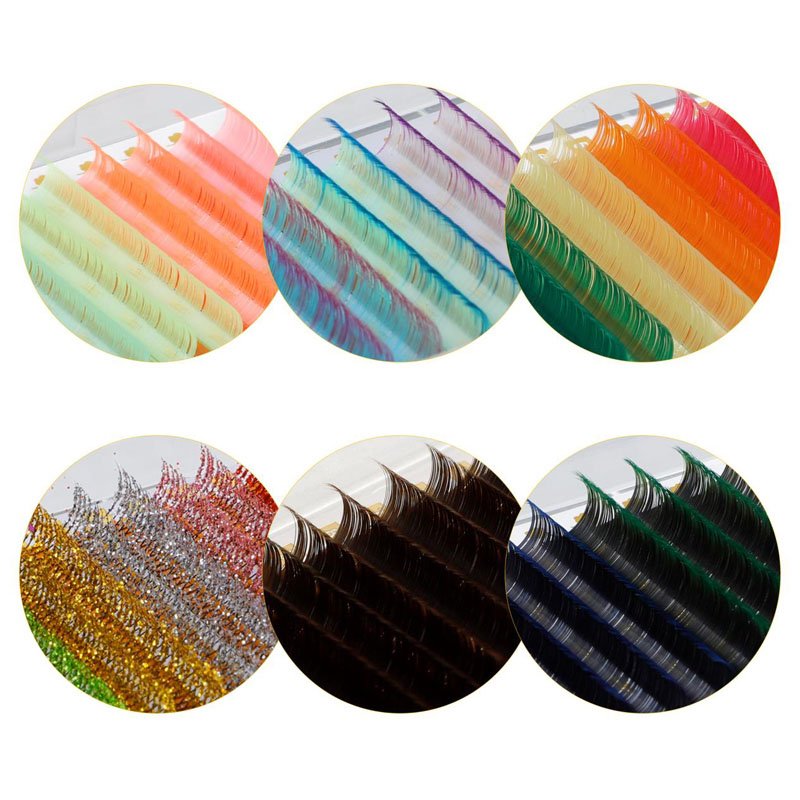 Spalvingi blakstienų priauginimas